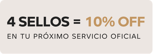 4 sellos = 10% OFF en tu próximo servicio oficial